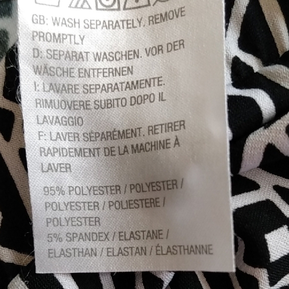 Susan Graver Geometric Print Wide Leg Stretch Palooza Pants Women's Size XL - Picture 7 of 10